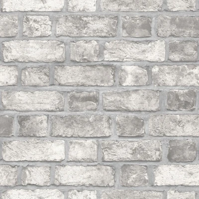 Afbeelding van Homestyle Behang Brick Wall grijs en gebroken wit