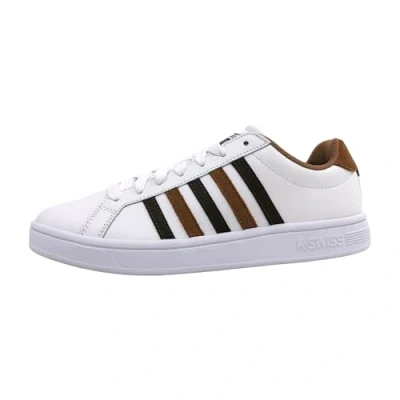 Afbeelding van K SWISS Court Tiebreak Sneakers laag, Heren, Maat: 43, Wh tstcocnt chcbwn Leer