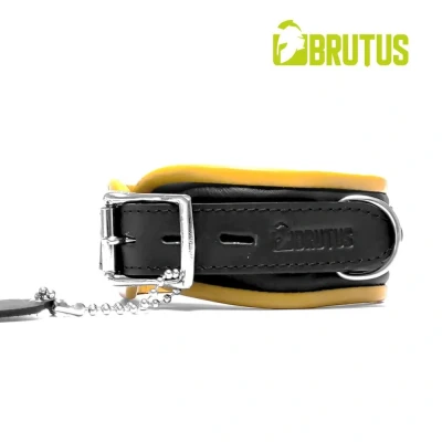 Afbeelding van BRUTUS Leren Collar Geel