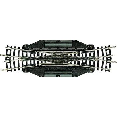 Afbeelding van N Fleischmann rails (zonder ballastbed) 22246 Engels wissel, Elektrisch 129.8 mm 15 1 stuk(s)