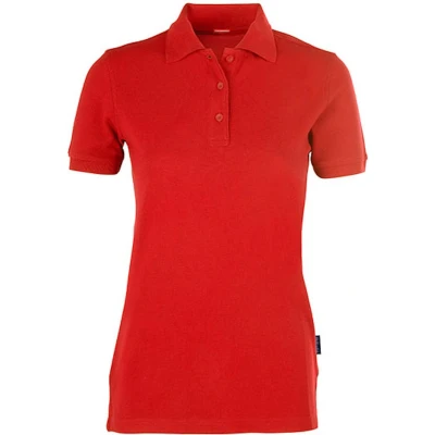 Afbeelding van Women&#039;s Heavy Polo &#039;Performance&#039; met korte mouwen Red XS