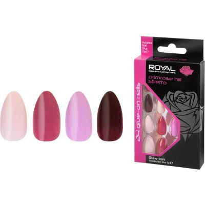 Afbeelding van Royal 24 Stiletto Glue On Nails Primrose Hill