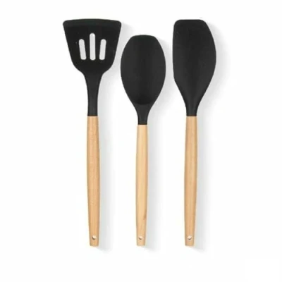 Afbeelding van Set Keukengerei Hout Siliconen (6 Stuks)