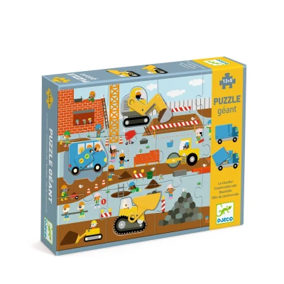 Afbeelding van Djeco xl puzzel bouwplaats 17st