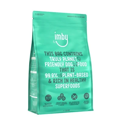 Afbeelding van Imby Vegan Hondenvoer 1.5kg Vegetarisch Hypoallergeen en CO2 neutraal Ovengebakken brokjes