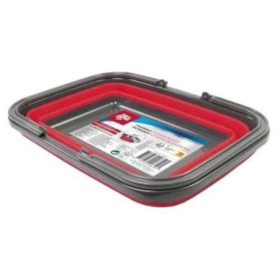 Image de Dirt Devil Seau pliable 17 litres 38 x 28,5 16/4,5 cm Gain de place Parfait pour le nettoyage et camping Rouge
