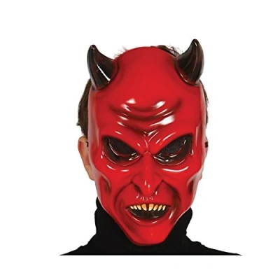 Afbeelding van Fiestas Guirca Masker Duivel Pvc Rood One size