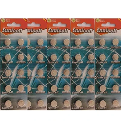 Afbeelding van Eunicell 50 stuks knoopcellen premium kwaliteit AG13 LR44 L1154 357 A76 SR44 G13
