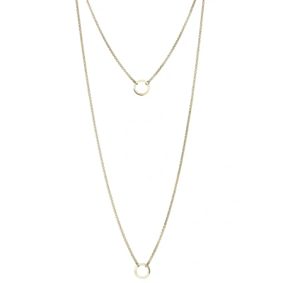 Afbeelding van Elli Layer LOOK Circle Basic Ketting goldcoloured, Dames, Maat: 70, Gold coloured