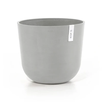 Afbeelding van Ecopots Oslo 35 cm wit grijs planten/bloembak pot