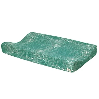 Afbeelding van Meyco Baby Fine Lines aankleedkussenhoes emerald green 50x70cm