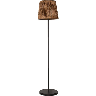 Afbeelding van LED vloerlamp Cesta 127cm bruin/zwart kunststof/metaal