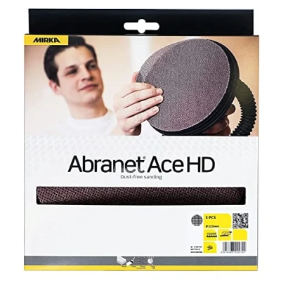 Afbeelding van Mirka Abranet Ace HD schuurschijven net Ø 225 mm klittenband/korrel P40 / 5 schijven/voor gipsplaatschuurmachines, muren en plafonds/schuren van harde oppervlakken, hout, stopverf, verf, metaal