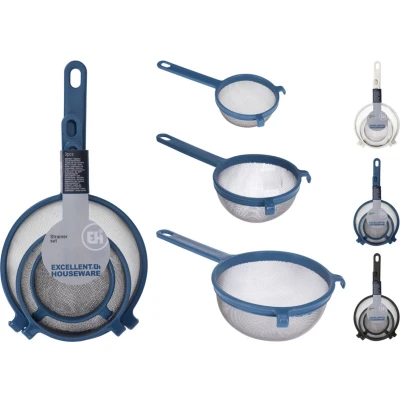 Afbeelding van Excellent Houseware Zeef Set 3 Delig Assorti