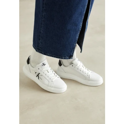 Afbeelding van Calvin Klein Jeans Chunky Cupsole Sneakers laag, Dames, Maat: 37, Bright white/black Leer