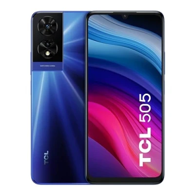 Image de TCL 505 4G smartphone double SIM RAM 4 Go / Mémoire interne 128 microSD slot 6.75&quot; 1612 x 720 pixels (90 Hz) 2x caméras arrière 50 MP, 2 MP front camera 5 Bleu océan
