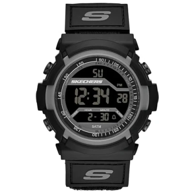 Afbeelding van Skechers Flournoy Digitaal horloge, Heren, Maat: One Size, Black, gray