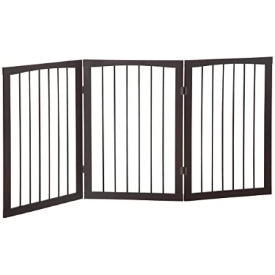 Afbeelding van PawHut Modulaire barrière, opvouwbaar, veiligheidshek, 160 x 76 cm, MDF