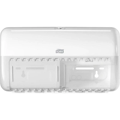 Afbeelding van TORK 557000 traditioneel toiletpapier dispenser kunststof wit T4
