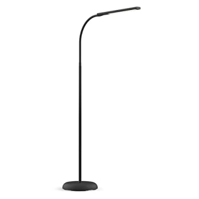 Afbeelding van MAUL vloerlamp LED Pirro op voet, hoog 126.5cm, warmwit licht dimbaar, flexible draaibare arm, zwart