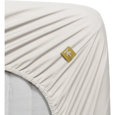 Afbeelding van Beddinghouse percale katoen topper hoeslaken Eenpersoons Off White
