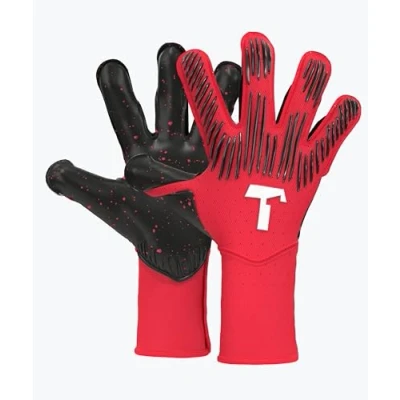 Afbeelding van T1TAN Rebel 2.0 Solar Red (FP) keepershandschoenen voetbalkeepershandschoenen met vingerbescherming maat 8