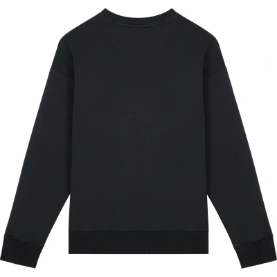 Afbeelding van Native Spirit Ecologische oversized uniseks sweater met ronde hals NS440 Black