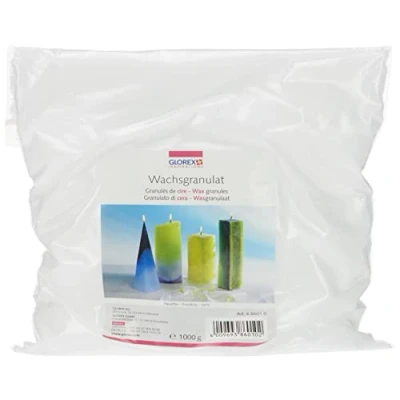 Afbeelding van Glorex 6 8601 0 waskorrels in tabletvorm, 1000 g, paraffinewas voor het maken van kaarsen, klaar gebruik