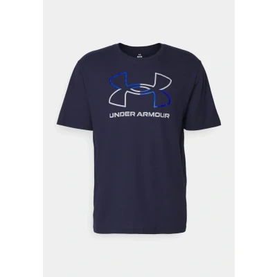 Afbeelding van Under Armour Foundation Update Tshirt print, Heren, Maat: XS, Midnight navy/royal/steel