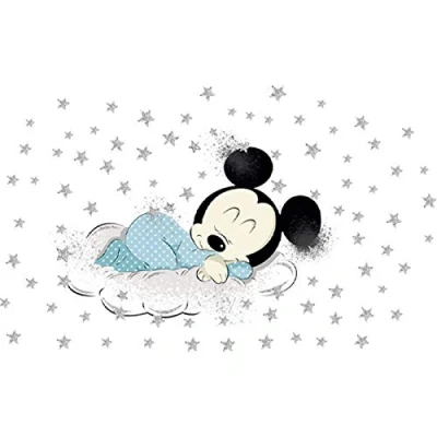 Afbeelding van Kibi XXL Wandtattoo Mickey Mouse en Minnie Wandsticker Maus Muursticker Kinderkamer Micky Stickers