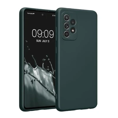 Afbeelding van kwmobile metallic telefoonhoesje van TPU geschikt voor Samsung Galaxy A52 / 5G A52s Flexible case smartphone In petrol