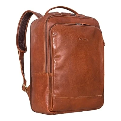 Afbeelding van STILORD &#039;Beck&#039; Sac a dos d&#039;affaires Hommes Cuir Grand Ordinateur Portable 16 Pouces Ville Uni étudiant, Maraska Marron, L, à