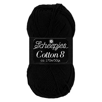 Afbeelding van Scheepjes Cotton 8 50g 515 Zwart