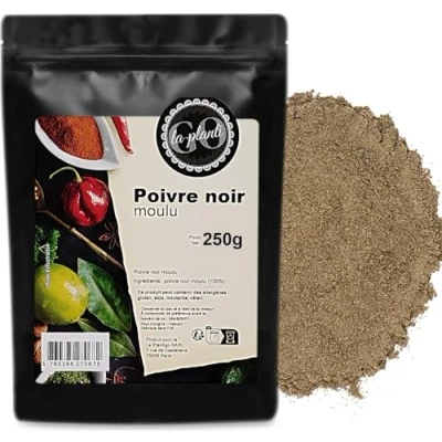 Afbeelding van Gemalen zwarte peper 250 g LA PLANTIGO