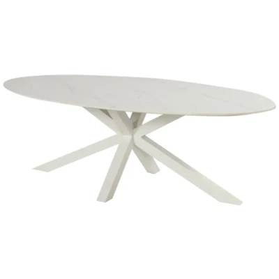 Afbeelding van Hartman Xander Tuintafel Ovaal Wit