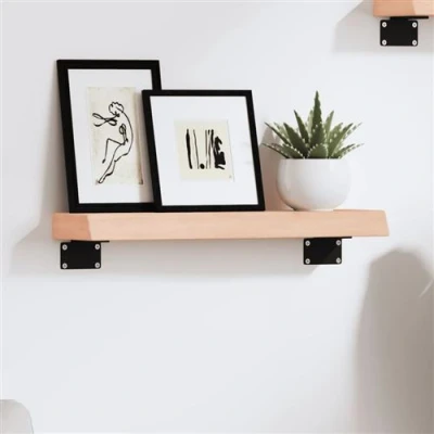 Afbeelding van Wandschap 40x10x4 cm onbehandeld massief eikenhout
