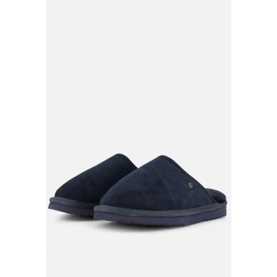 Afbeelding van Warmbat Australia Pantoffels, Maat: 43, Blauw Veloursleer