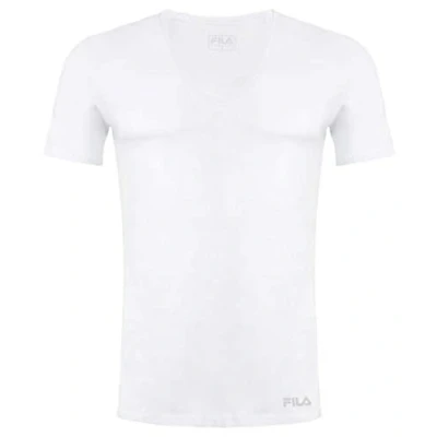 Afbeelding van Fila FU5001 T shirt voor heren, korte mouwen, Wit.