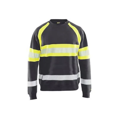 Afbeelding van Blaklader Sweater High Vis 3359 1158 Medium Grijs/High Geel M