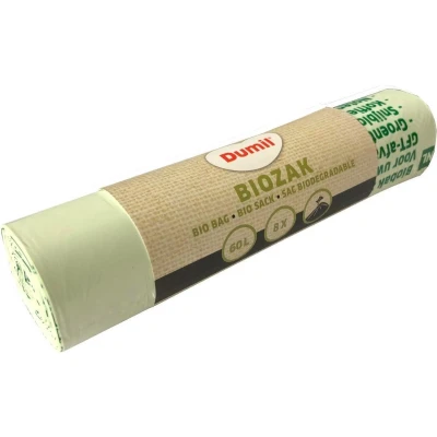 Afbeelding van Vuilniszakken 60 liter (8 stuks, Biologisch afbreekbaar)