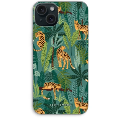 Afbeelding van Case Company® hoesje geschikt voor iPhone 15 Plus Luipaard 2 Soft Cover Telefoonhoesje Bescherming aan alle Kanten en Schermrand