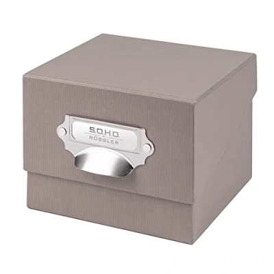 Afbeelding van Rössler S.O.H.O. 1325452490 foto opbergdoos met brievenplaat, taupe, 1 stuk
