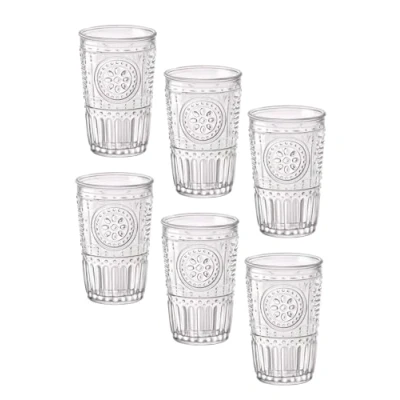 Afbeelding van Bormioli Rocco Romantisch glazen set 1 stuks (lichte kleur, 340 ml, vaatwasmachinebestendig, waterglas, voor cocktails/water)