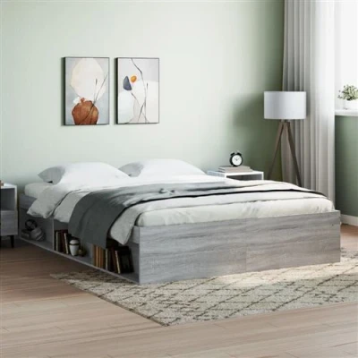 Afbeelding van Bedframe Bruineikenkleurig 140X200 cm 140 x 200 / Grijs sonoma