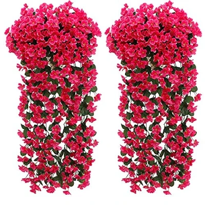 Afbeelding van Fycooler kunstmatige Blauweregen Wijnstok Hangende Slinger Zijdebloemen Kunstbloem Nep opknoping Planten voor Wanddecoratie,Tuin Huis Buitendecoratie Feestdecoratie