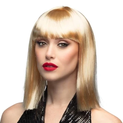Afbeelding van Boland Pruik Dance Blond Steil Halflang Vrouwen 80&#039;s &amp; 90&#039;s