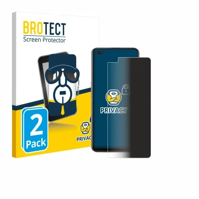 Afbeelding van BROTECT privacy screenprotector voor Oppo Reno 4 Z 5G Folie Beschermfolie Blauwlichtfilter (2 Stuks)