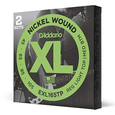 Afbeelding van D&#039;Addario EXL165TP Reg Light Top Medium Bottom Twin Pack 45 105