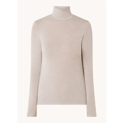 Afbeelding van Oroblu dames Perfect Line longsleeve in kasjmierblend de kleur Beige, maat: XL