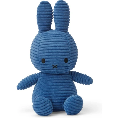 Afbeelding van Knuffel Nijntje / Miffy Sitting Corduroy Kobalt Blue 23 cm